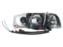 Load image into Gallery viewer, Anzo 1999-2006 Gmc Sierra 1500 Crystal Headlights w/ Halo and LED Black