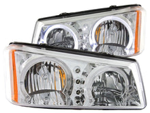 Load image into Gallery viewer, Anzo 2003-2006 Chevrolet Silverado 1500 Crystal Headlights w/ Halo Chrome