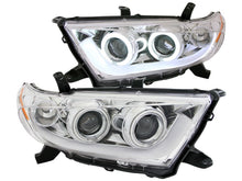 Load image into Gallery viewer, Anzo 2011-2013 Toyota Highlander Projector Headlights w/ Halo Chrome Halo