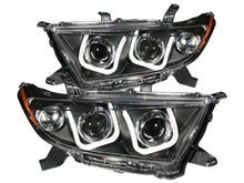 Load image into Gallery viewer, Anzo 2011-2013 Toyota Highlander Projector Headlights w/ U-Bar Black