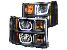 Load image into Gallery viewer, Anzo 2007-2013 Gmc Sierra 1500 Projector Headlights w/ U-Bar Black