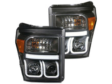 Load image into Gallery viewer, Anzo 2011-2015 Ford F-250 Projector Headlights w/ U-Bar Black