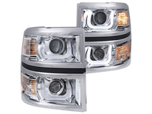 Load image into Gallery viewer, Anzo 2014-2015 Chevrolet Silverado Projector Headlights w/ U-Bar Chrome