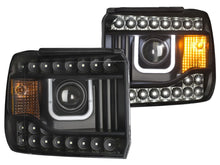 Load image into Gallery viewer, Anzo 2014-2015 Gmc Sierra Projector Headlights w/ U-Bar Black