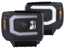 Load image into Gallery viewer, Anzo 14-17 GMC Sierra 1500 Projector Headlights w/ Plank Style - Black