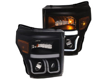 Load image into Gallery viewer, Anzo Ford Super Duty 11-16 Projector Switchback U Bar Style H.L Black Amber