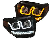 Load image into Gallery viewer, Anzo  14-18 Toyota Tundra w/ LED DRL Projector Headlights w/ U-Bar