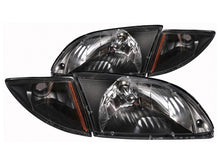 Load image into Gallery viewer, Anzo 2000-2002 Chevrolet Cavalier Crystal Headlights Black