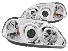 Load image into Gallery viewer, Anzo 1996-1998 Honda Civic Projector Headlights w/ Halo Chrome