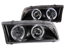 Load image into Gallery viewer, Anzo 1997-2002 Mitsubishi Mirage Crystal Headlights w/ Halo Black