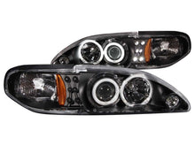 Load image into Gallery viewer, Anzo 1994-1998 Ford Mustang Projector Headlights w/ Halos (CCFL) Black 1pc