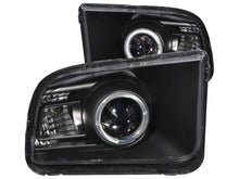 Load image into Gallery viewer, Anzo 2005-2009 Ford Mustang Projector Headlights w/ Halo Black (2010 Style)