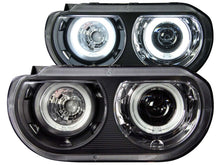 Load image into Gallery viewer, Anzo 2008-2014 Dodge Challenger Projector Headlights w/ Halo Black (CCFL)