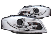 Load image into Gallery viewer, Anzo 2006-2008 Audi A3 Projector Headlights Chrome (R8 LED Style)