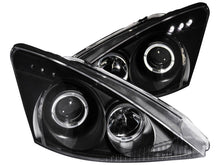 Load image into Gallery viewer, Anzo 2000-2004 Ford Focus Projector Headlights w/ Halo Black w/ LED