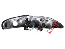 Load image into Gallery viewer, Anzo 1994-1998 Ford Mustang Projector Headlights w/ Halo Black G2 1 pc