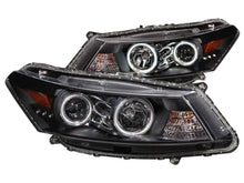 Load image into Gallery viewer, Anzo 2008-2012 Honda Accord Projector Headlights w/ Halo Black (CCFL)