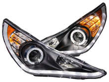 Load image into Gallery viewer, Anzo 2011-2014 Hyundai Sonata Projector Headlights w/ Halo Black