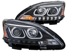 Load image into Gallery viewer, Anzo 2013-2015 Nissan Sentra Projector Headlights w/ U-Bar Black