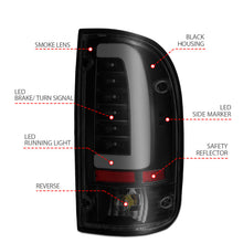 Load image into Gallery viewer, ANZO 1995-2000 Toyota Tacoma LED Taillights Black Housing Smoke Lens (Pair) 311354