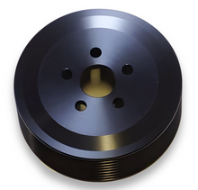 Load image into Gallery viewer, HKS 8-Rib 100mm GT Supercharger Pulley Black Aluminum 12999-AK005