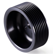 Load image into Gallery viewer, HKS 8-Rib 100mm GT Supercharger Pulley Black Aluminum 12999-AK005