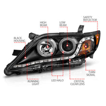 Load image into Gallery viewer, Anzo 2010-2011 Toyota Camry Projector Headlights w/ Halo Black (CCFL)