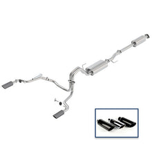 Load image into Gallery viewer, Ford Racing 15-18 F-150 2.7L Cat-Back Touring Exhaust System - Rear Exit Carbon Fiber Tips M-5200-F1527DTFA