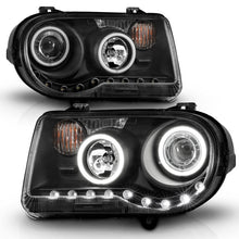 Load image into Gallery viewer, Anzo 2005-2010 Chrysler 300C Projector Headlights w/ Halo Black (CCFL) G2