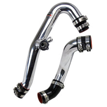 Load image into Gallery viewer, HPS Performance HPS Intercooler Hot Charge Pipe and Cold Side with Black Hoses 15-17 Ford Mustang Ecoboost 2.3L Turbo, Polish
