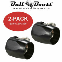 Load image into Gallery viewer, AN8 AN-8 Push On Hose End Cover Clamp Finisher Black Aluminum Fitting 2-PACK