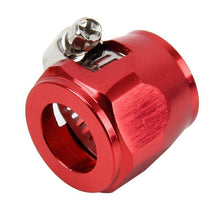 Load image into Gallery viewer, AN8 AN-8 PUSH ON HOSE END COVER CLAMP FINISHER RED ALUMINUM ANODIZED FITTING