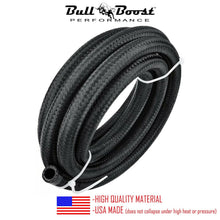 Load image into Gallery viewer, Black Fuel Hose Oil Gas LineAN6-AN8-AN10 Nylon/Stainless Steel Braided BOOSTED