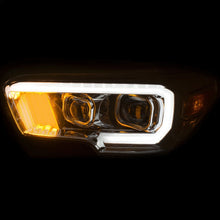 Load image into Gallery viewer, Anzo Toyota Tacoma 16-18 Projector Plank Style Headlight Chrome w/ Amber