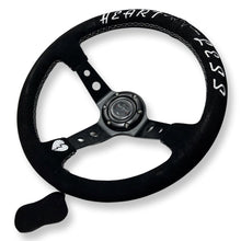 Load image into Gallery viewer, 3"DEEP DISH 6-BOLT STEERING WHEEL BLACK SUEDE FOR Dodge GM Buick Chevy Vehicles