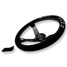 Load image into Gallery viewer, 3"DEEP DISH 6-BOLT STEERING WHEEL BLACK SUEDE FOR Dodge GM Buick Chevy Vehicles