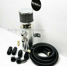 Load image into Gallery viewer, Quick Vent Oil Catch Can Hoses &amp; Fittings Kit K Series K20 K24 10AN Black
