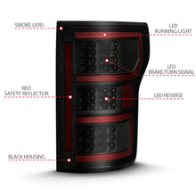 Load image into Gallery viewer, ANZO 18-19 Ford F-150 LED Taillight Black Housing Clear Lens Red Light Bar W/Sequential 311314
