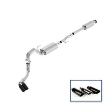 Load image into Gallery viewer, Ford Racing 15-18 F-150 2.7L Cat-Back Touring Exhaust System - Side Exit Black Chrome Tips M-5200-F1527RTBA