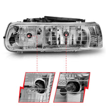 Load image into Gallery viewer, Anzo 1999-2002 Chevrolet Silverado 1500 Crystal Headlights Chrome