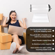 Load image into Gallery viewer, Wall/Ceiling Mount Dispenser Holder Brackets for Bubble Wrap Foam Rolls Packing