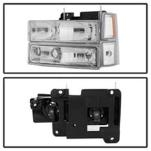 Load image into Gallery viewer, SPYDER Xtune Chevy Suburban 94-98 Headlights w/ Corner &amp; Parking Lights 8pcs Chrome HD-JH-CCK88-AM-C-SET 5069535