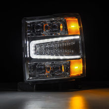 Load image into Gallery viewer, AlphaRex 04-15 Chevy 1500HD NOVA-Series LED Proj Headlights Chrome w/Activ Light/Seq Signal &amp; SB DRL 880240 *Discontinued