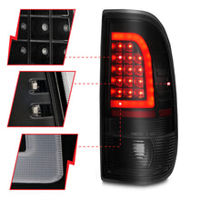 Load image into Gallery viewer, ANZO 1997-2003 Ford F-150 LED Tail Lights w/ Light Bar Black Housing Smoke Lens 311378