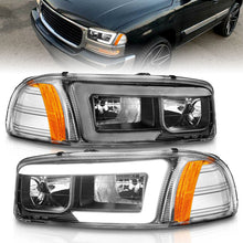 Load image into Gallery viewer, Anzo 99-17 GMC Sierra/Denali Headlights Black Amber (w/C Light Bars) 111522