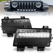 Load image into Gallery viewer, ANZO 2018-2021 Jeep Wrangler LED Side Markers Chrome Housing Smoke Lens w/ Seq. Signal Low Config 511087