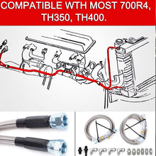 Load image into Gallery viewer, Flexible SS Braided Transmission Cooler Hose Line For GM Chevy 1996 &amp; Newer 4L80E