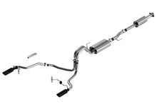 Load image into Gallery viewer, Borla F-150 2021 5.0L 4dr CC SB EC STB Lariat/KR/Pltm/LTD 3/2.25 SRE Cat-Back Touring Black CHR Tips 140865BC