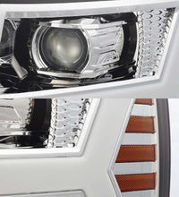 Load image into Gallery viewer, AlphaRex 07-13 Chevy 1500 LUXX LED Proj Headlights Plank Design Chrome w/ Activ Light/Seq Signal/DRL 880222 *Discontinued