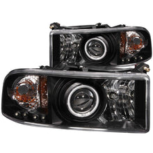 Load image into Gallery viewer, Anzo 1994-2001 Dodge Ram Projector Headlights w/ Halo Black